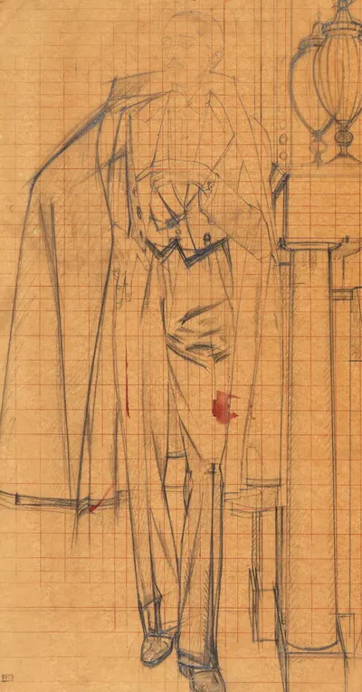 Étude pour le portrait de S. A. le Maharadjah d'Indore en habit du soir by Бернар Буте де Моновель, 1929 — digital art…