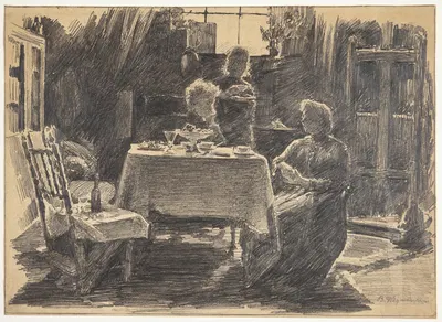 Eftermiddagste i kunstnerens atelier by Берта Вегманн — digital art print download