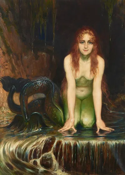 Die Nixe by Анджело фон Куртен — digital art print download