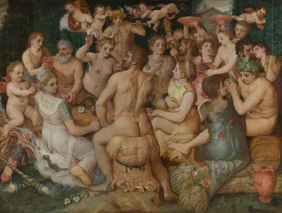 Banquet of the Gods by Франс Флорис, 1550 — digital art print download