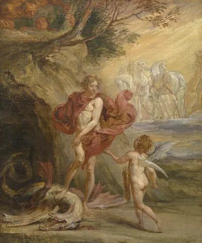 Apollo and Python by Ян Бёкхорст — digital art print download