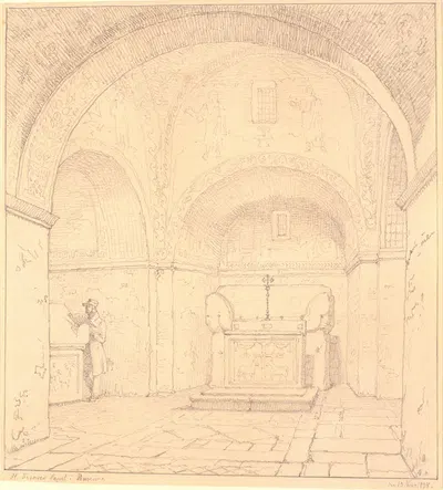 Galla Placidias' grav i StNazareo Capel i Ravenna by Кристен Кёбке, 1838 — digital art print download