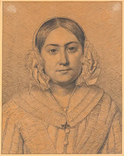 Portræt af Antoinette Christiane Købke by Кристен Кёбке, 1843 — digital art print download