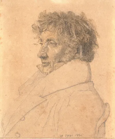 Portræt af Bagermester PBKøbke, kunstnerens fader by Кристен Кёбке, 1832 — digital art print download