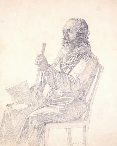 Portræt af en gammel polsk jøde by Кристен Кёбке, 1833 — digital art print download