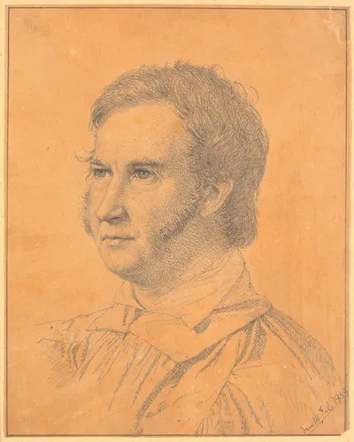 Portræt af Jacob Georg Købke justitsråd, stiftfysikus i Nykøbing F by Кристен Кёбке, 1838 — digital art print download