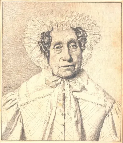 Portræt af Maren Krohn, f Rasmussen by Кристен Кёбке, 1837 — digital art print download
