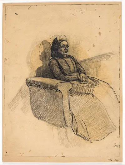 Dame i sofa by Christian Kongstad Petersen, 1906 — digital art print download