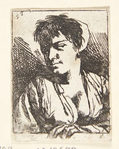Brystbillede af en ung bondekone by Cornelis Pietersz. Bega — digital art print download