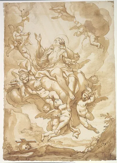 Den hellige Maria Magdalenes opstandelse by Доменико Пиола — digital art print download