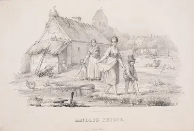 Landlig Skizze by Edvard Lehmann — digital art print download