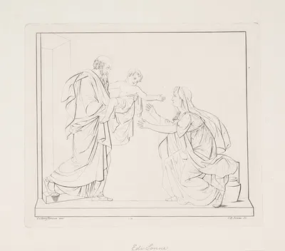 Elias opvækker enkens søn by Carl Edvard Sonne, 1827 — digital art print download