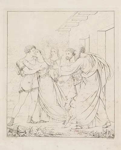 Scene af Tobias` Historie by Carl Edvard Sonne, 1826 — digital art print download