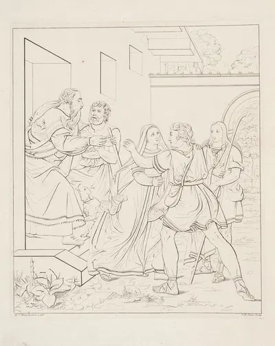 Scene af Tobias` Historie by Carl Edvard Sonne, 1826 — digital art print download