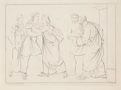 Scene af Tobias` Historie by Carl Edvard Sonne, 1826 — digital art print download