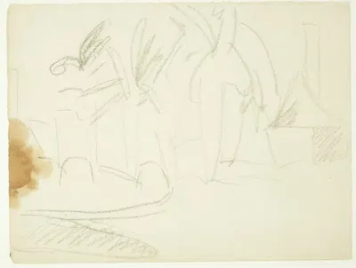 Landskab med palmer, Cannes by Эдвард Вейе, 1939 — digital art print download