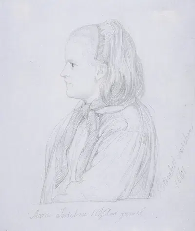 Marie Jerichau 10½ år gammel by Elisabeth Jerichau Baumann, 1861 — digital art print download