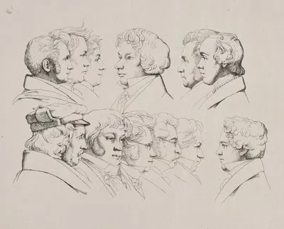 12 Portrætter Rom 1825 by Эрнст Майер, 1825 — digital art print download
