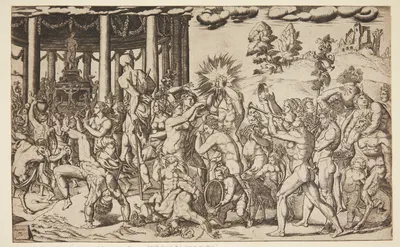 Bacchus' triumftog by Francesco Bertelli, 1594 — digital art print download