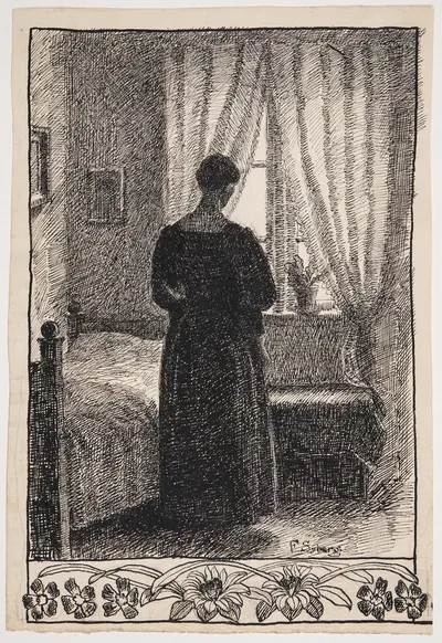 I sovekammeret Anna Syberg by Фриц Сиберг, 1894 — digital art print download