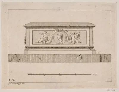 En Sarkofag by Georg Erdman Rosenberg, 1763 — digital art print download