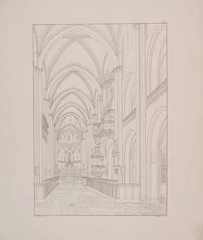 Det indre af Roskilde Domkirke by Georg Hoffmann — digital art print download