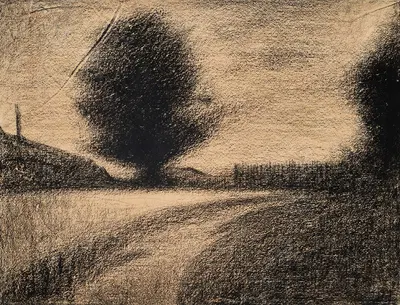 Arbre et route by Жорж Сёра — digital art print download