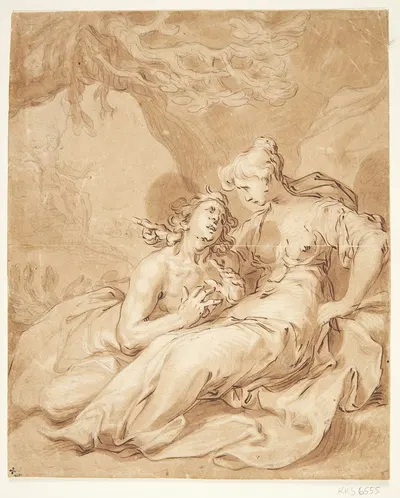 Elskende par by Gerrit Pietersz — digital art print download