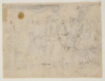 Brystbillede af kvindelig kriger med fjerprydet hjelm by Giovanni Battista Fontana — digital art print download
