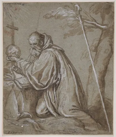 Den bodfærdige Skt Bernhard by Giovanni Battista Fontana — digital art print download