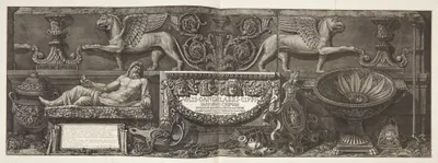 Vasi, candelabri, cippi, sarcophagi , titelblad til serien første bind by Джованни Баттиста Пиранези, 1778 — digital art…