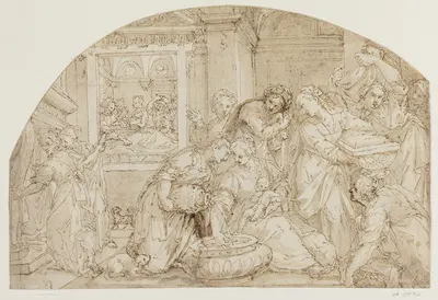 Mariæ fødsel by Giovanni Battista Rovere — digital art print download
