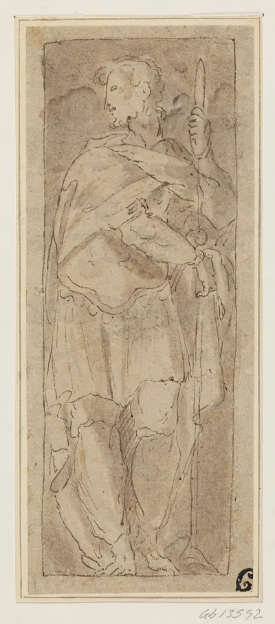 Stående soldat med lanse by Giovanni Battista Rovere — digital art print download