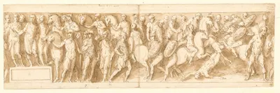 Marcus Aurelius receives news of the women's capture by Giovanni Guerra — digital art print download