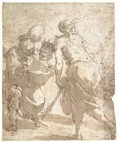 Judith med Holofernes' hoved by Giulio Benso — digital art print download