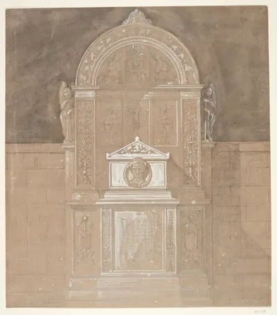 Gravmæle over baron C F von Rumohr 1845 by Gottfried Semper, 1845 — digital art print download