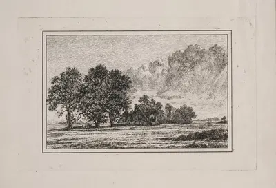Landskab ved Borup by Hans Anton Thiele, 1860 — digital art print download