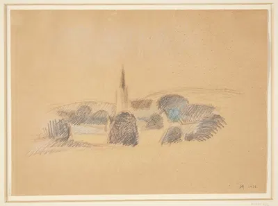 Udsigt mod Svanninge Kirke by Харальд Гирсинг, 1920 — digital art print download