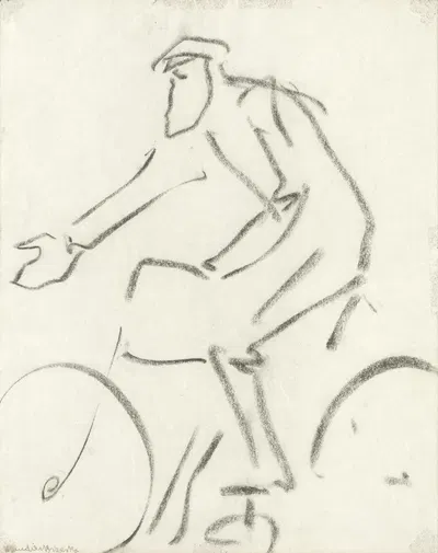 A Cyclist by Анри Годиер-Бржезка — digital art print download