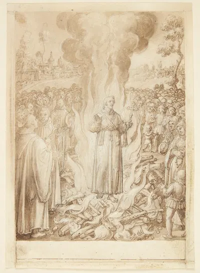 S Giovanni Alberti Fiorentinos historie Abbed Petrus beviser ved ildprøven, at bispen af Firenze er kætter og simonist by…