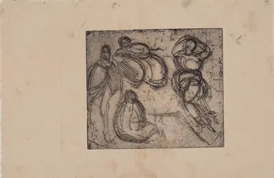 Figurkomposition by Йенс Адольф Ерихау, 1916 — digital art print download