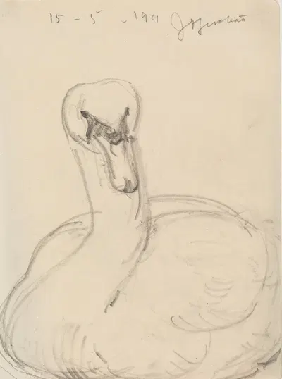Svane by Йенс Адольф Ерихау, 1911 — digital art print download