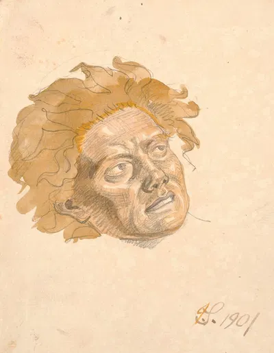 Hovedet af mandsperson by Йоаким Сковгорд, 1901 — digital art print download