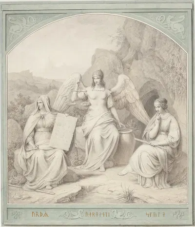 Nornerne by Johan Ludvig Lund, 1842 — digital art print download