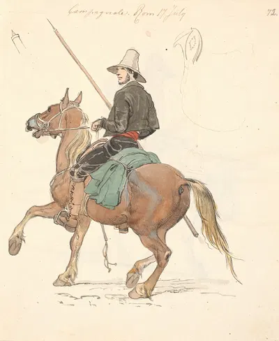 Campagnole til hest by Йохан Томас Лундбю, 1846 — digital art print download