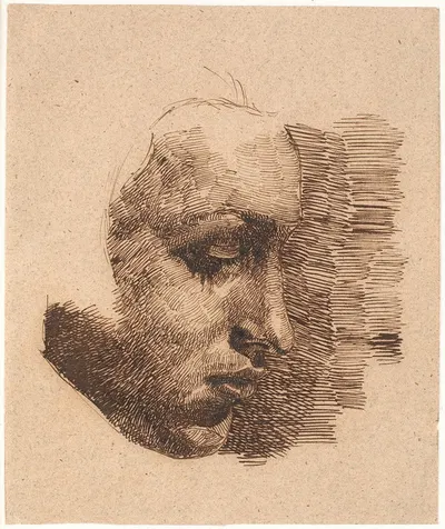 Profilportræt by Йохан Томас Лундбю, 1840 — digital art print download
