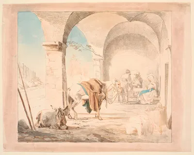 Scene fra et osteri by Йохан Томас Лундбю, 1845 — digital art print download