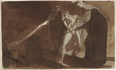 De tre hekse viser Macbeth det hjelmklædte hoved by Johann Heinrich Füssli, 1773 — digital art print download