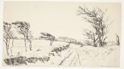 Landskab Breininggaard by Johanne Krebs, 1900 — digital art print download
