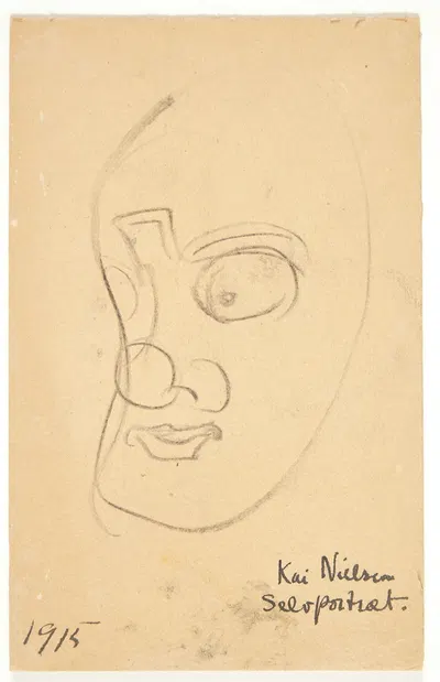 Selvportræt by Kai Nielsen, 1915 — digital art print download